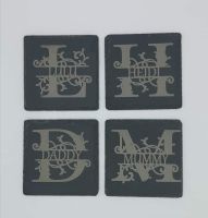 Personalised Name and Initial Coasters - Slate
