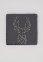 Stag Head Coasters Pack of 4 or 6 - Slate