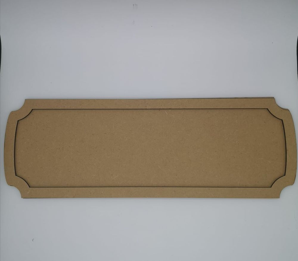 Blank MDF Name Plaque and Frame for Crafting - Curved Corners