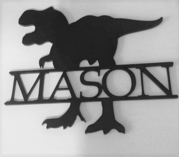 Dinosaur Name Plaque