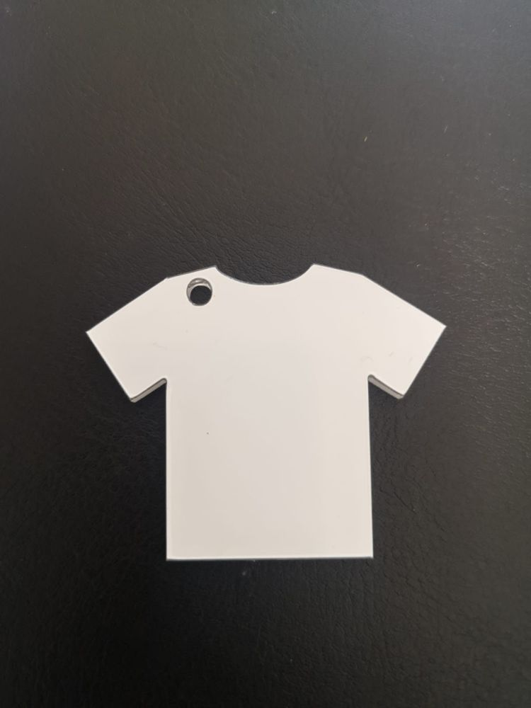 Blank Clear Acrylic Football Shirt Keyring