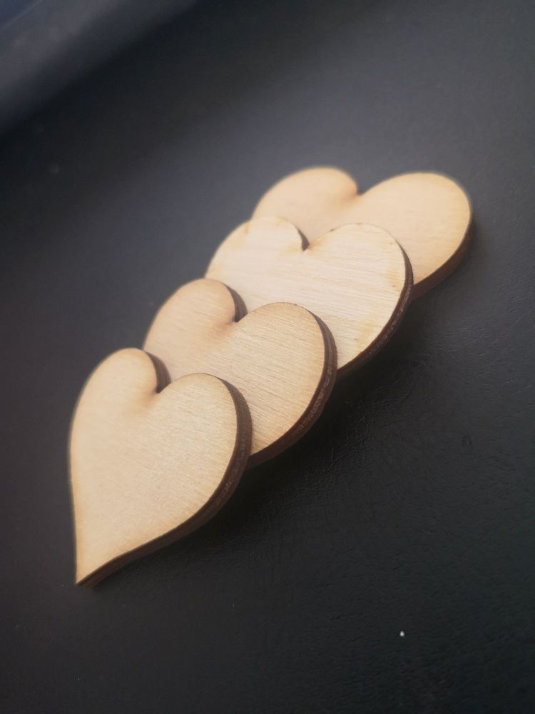 MDF Craft Shapes - Hearts - With or Without Hole
