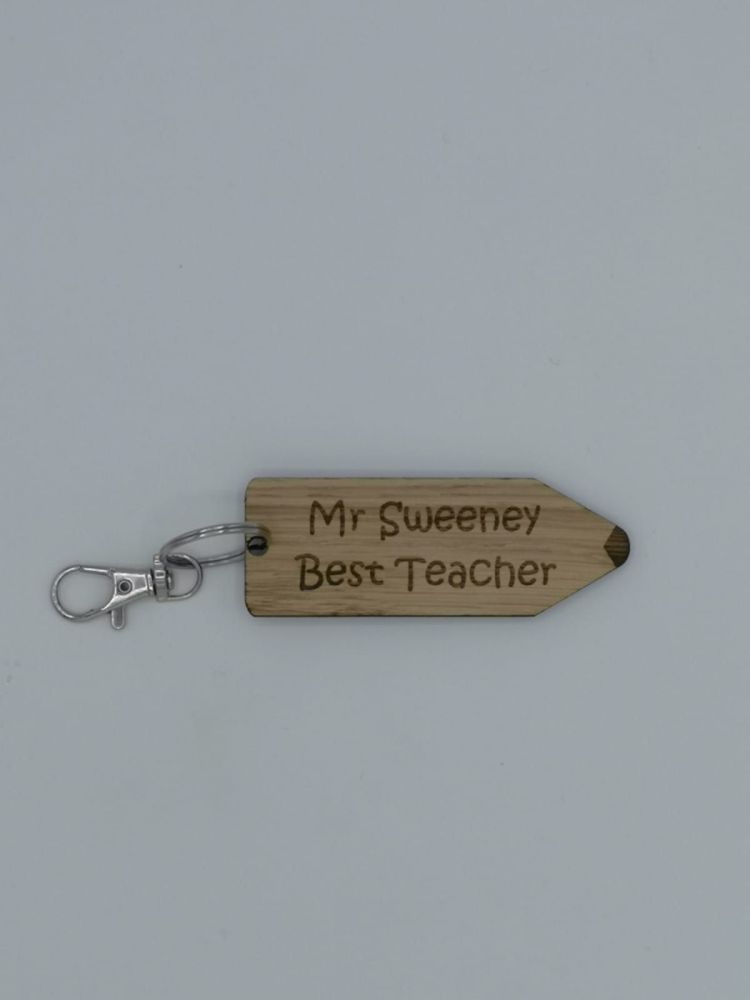 Best Teacher Keyring - Pencil Shape 