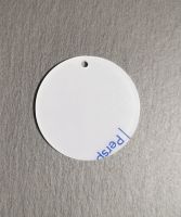 Round White Blank Acrylic Keyrings
