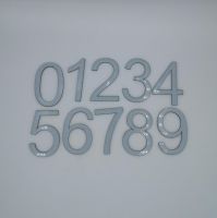 8cm Acrylic Numbers - Pack of 10 Numbers - Black, white, silver mirror, mirror rose gold