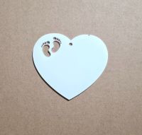 Acrylic Heart Christmas Bauble - Pack of 8 
