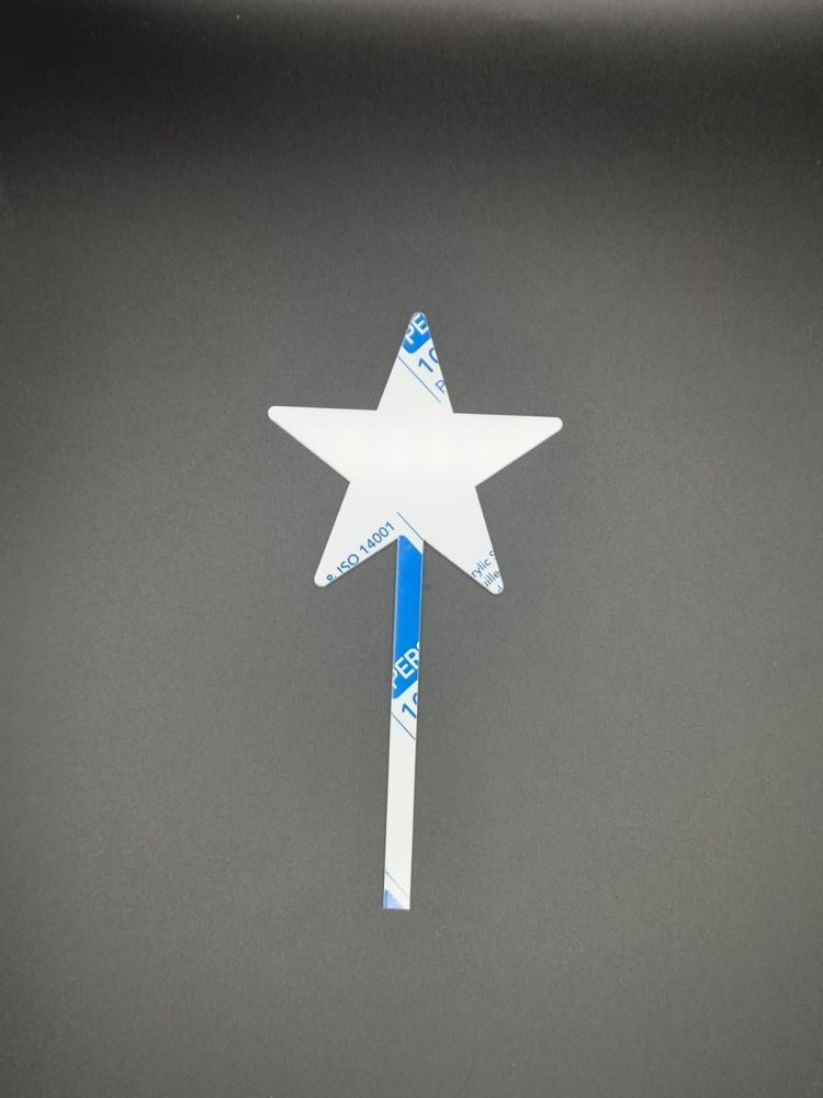 10cm Star Acrylic Cake Topper - Pack of 14