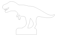 Clear Acrylic Dinosaur - 20cm