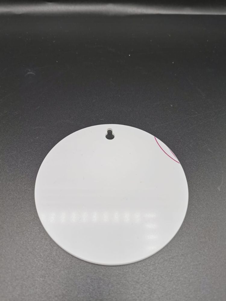 Clear Acrylic Round Window Sign with Suction Cup - 12cm x 12cm