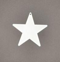 Blank Acrylic Star Keyring - Clear, White, Frosted