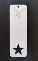 Clear 15cm x 5cm Bookmark with star cut out (2mm)