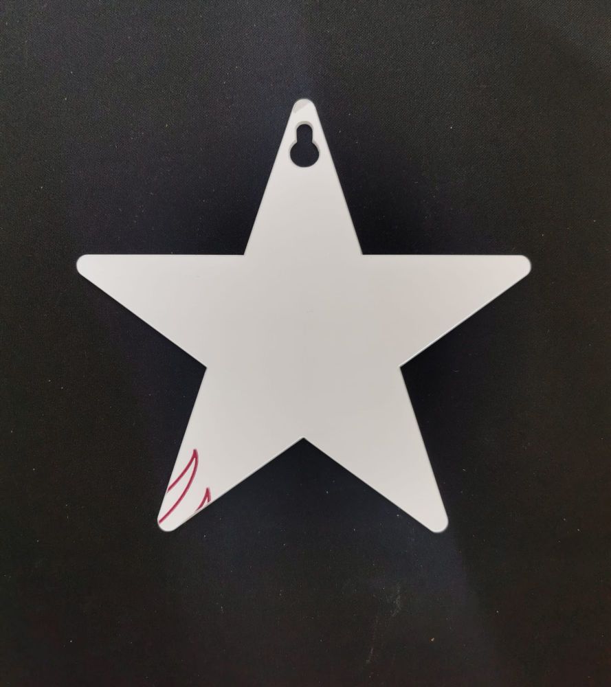 Clear Star Window sign with suction cup