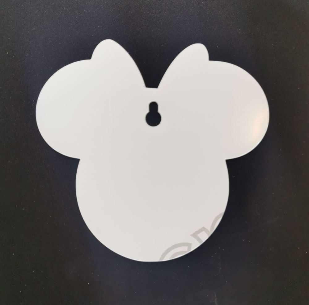 Clear Girl Mouse Window sign with suction cup