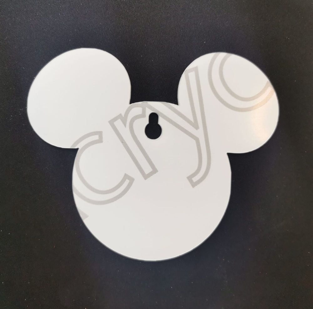 Clear Boy Mouse Window sign with suction cup