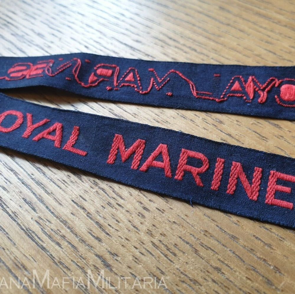 BRITISH GENUINE ROYAL MARINES CASH TAPES SHOULDER FLASHES PAIR