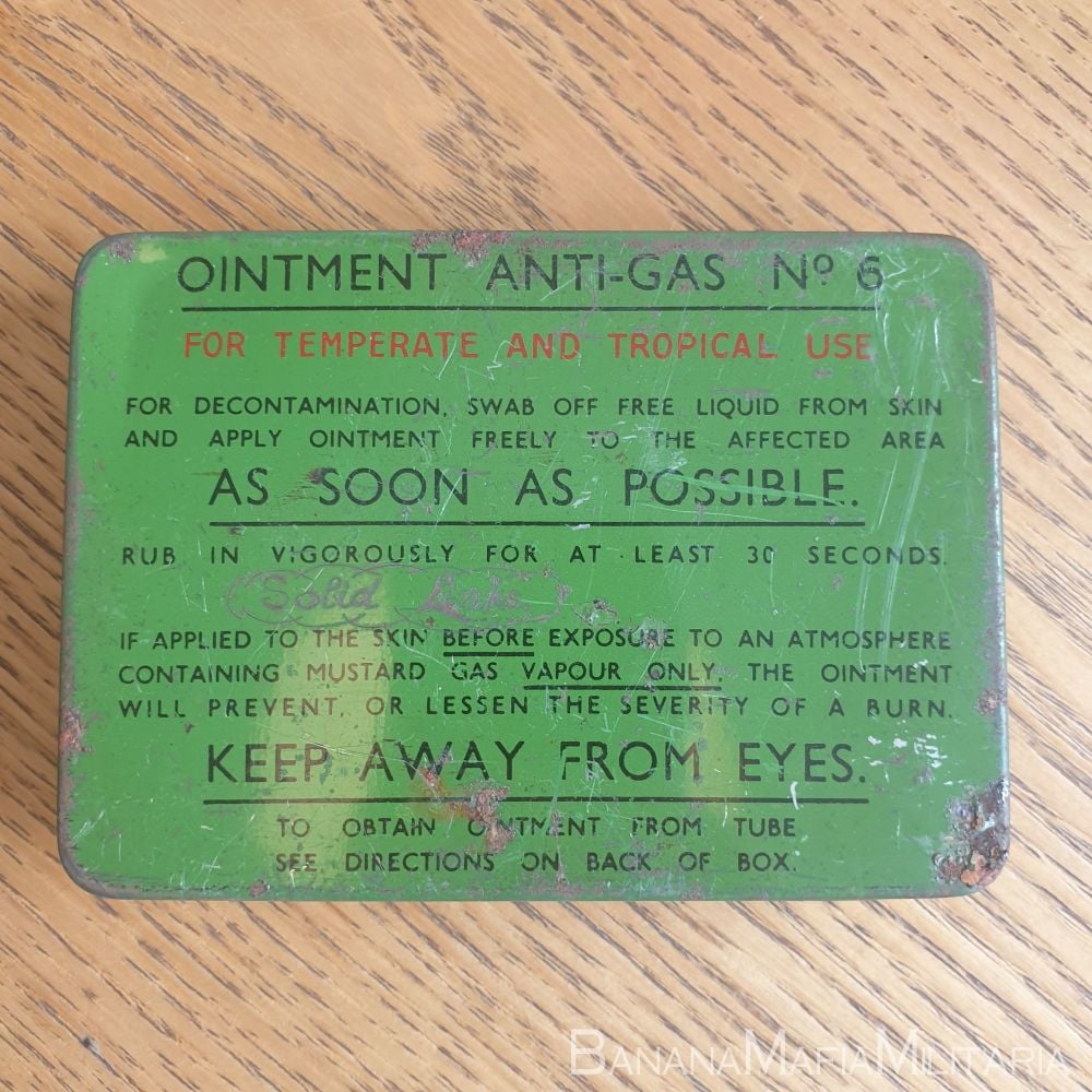 Ointment Anti-Gas Tin No6 1952 dated Temperate & tropical
