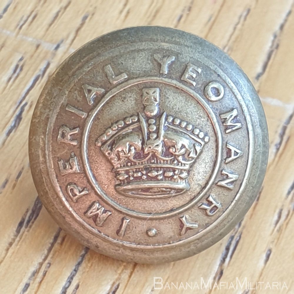 British Imperial Yeomanry Kings Crown uniform button 18mm 1902 -1908