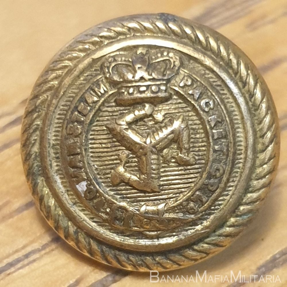 Isle Of Man Steam Packet Company - 17mm Naval uniform button victorian Crown
