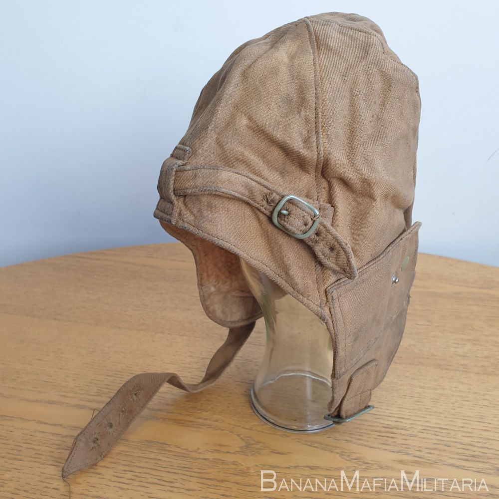Early or Pre WW2 British Army Despatch Rider / Motor cyclist cloth cap Helmet