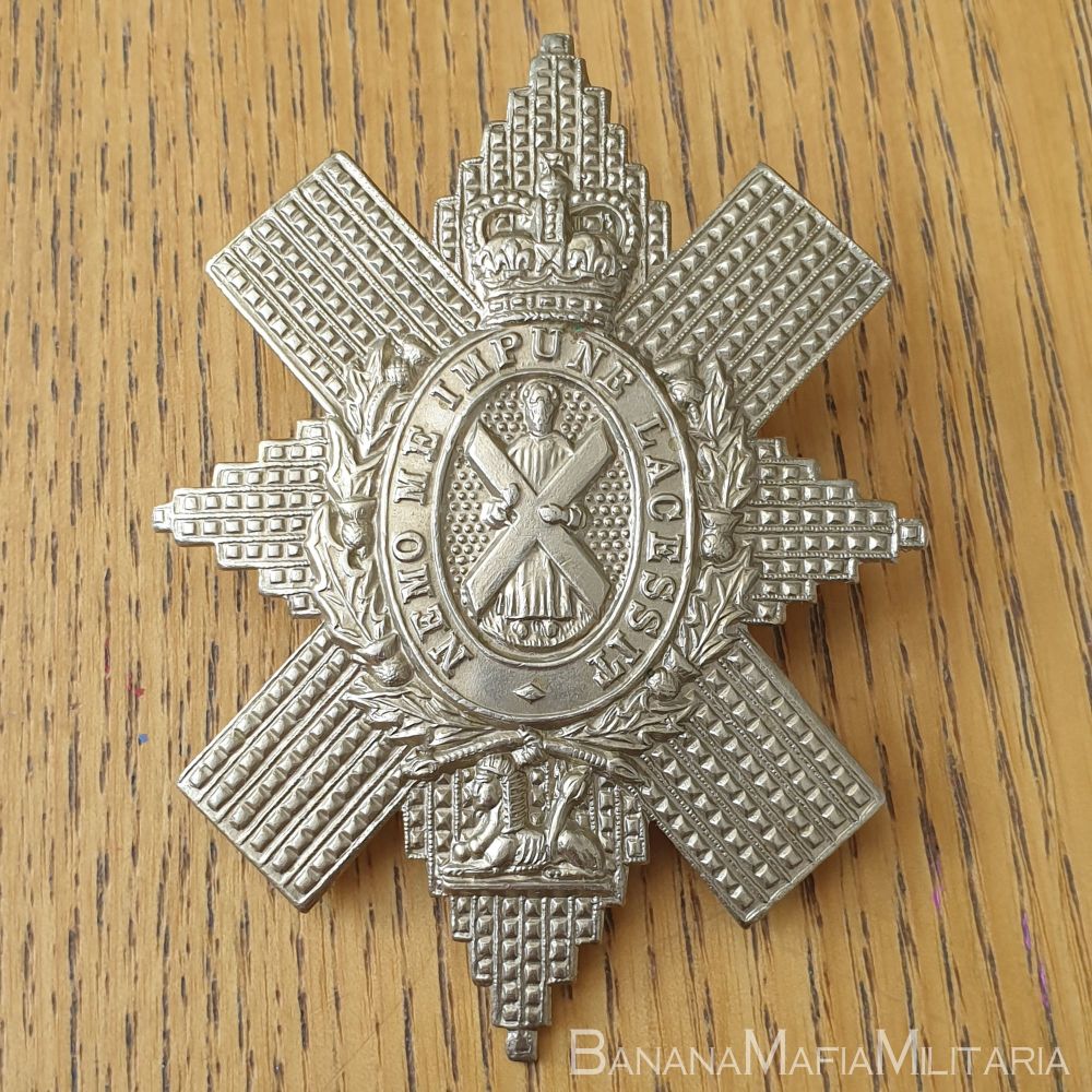 Royal Highland (Black Watch) Regiment Cap Badge - Queens Crown