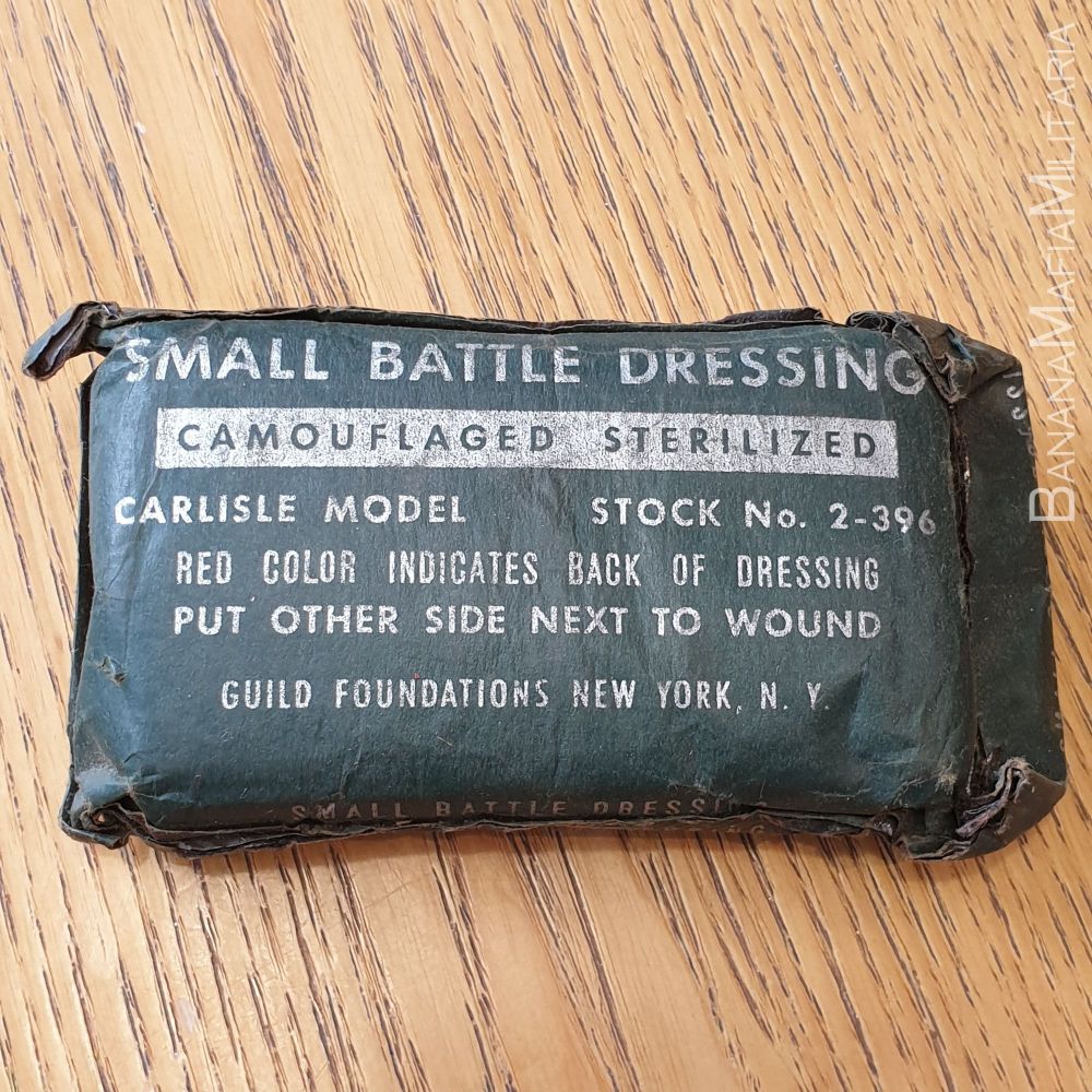 Small Battle Dressing - WW2 US Carlisle Bandage - Camouflaged
