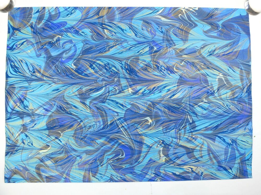 Mixed double marble A2 paper sheets