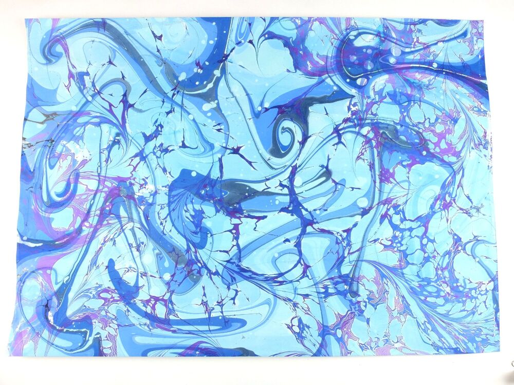 Mixed selection double marble A2 paper sheets