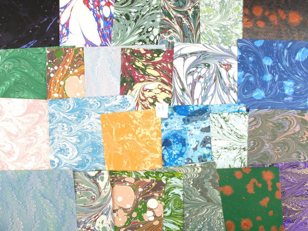 A5 craft pack marbled paper offcuts