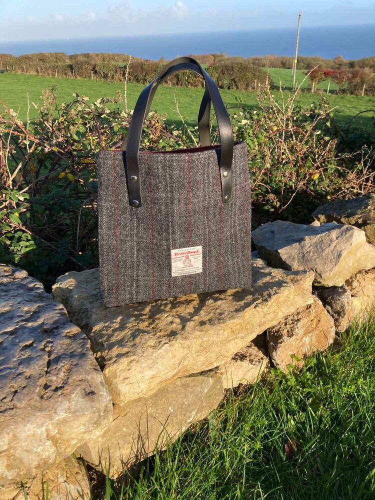 Large Harris Tweed Plaid Tote Bag