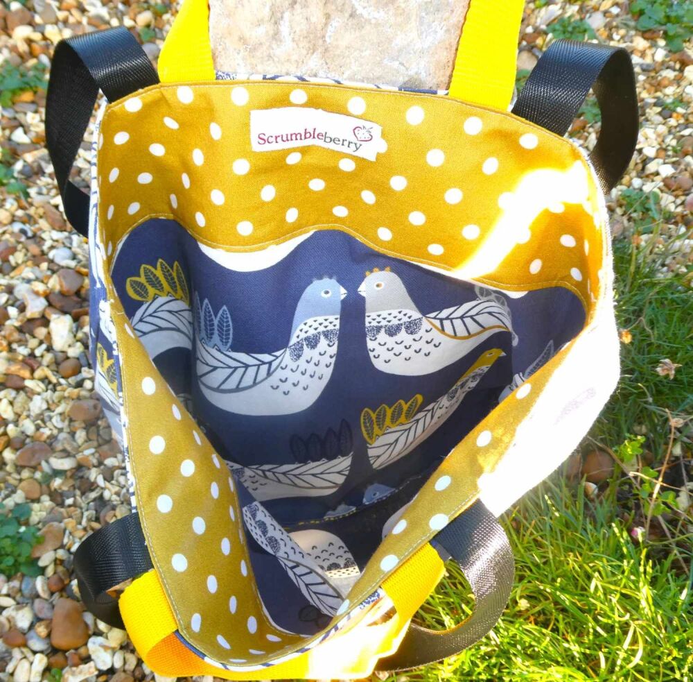 Blue Birds Shopping Tote