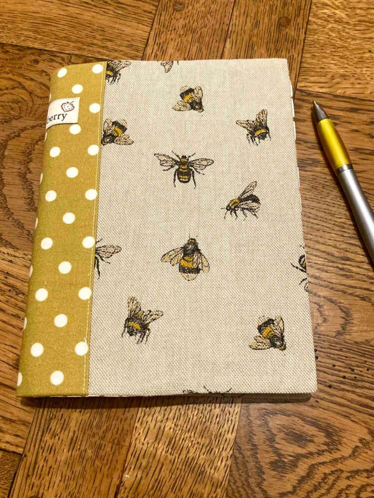 A5 Notebook/Diary cover - bumble bee design