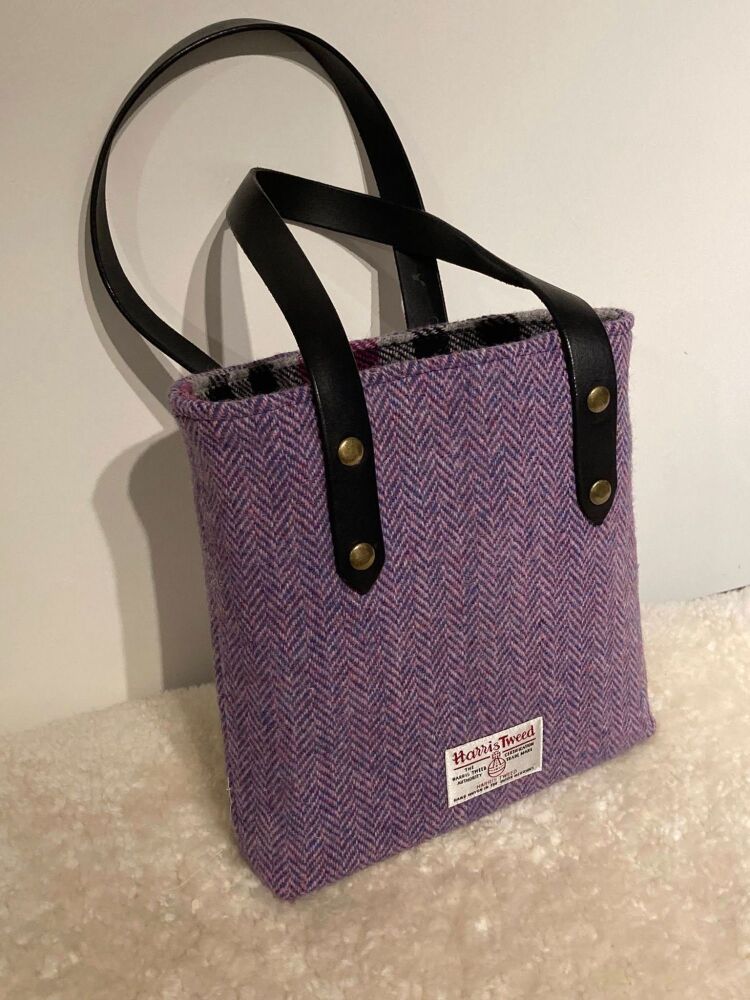 Small Herringbone Harris Tweed Tote Bag