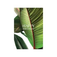 Happy Birthday Green Botanical Greeting Card