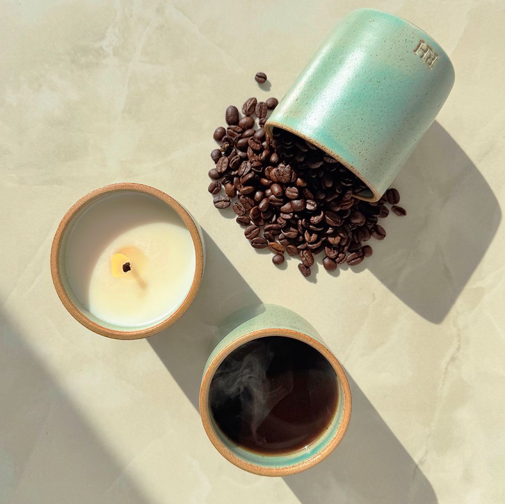CINNAMON TEAL Coffee Cup Candle