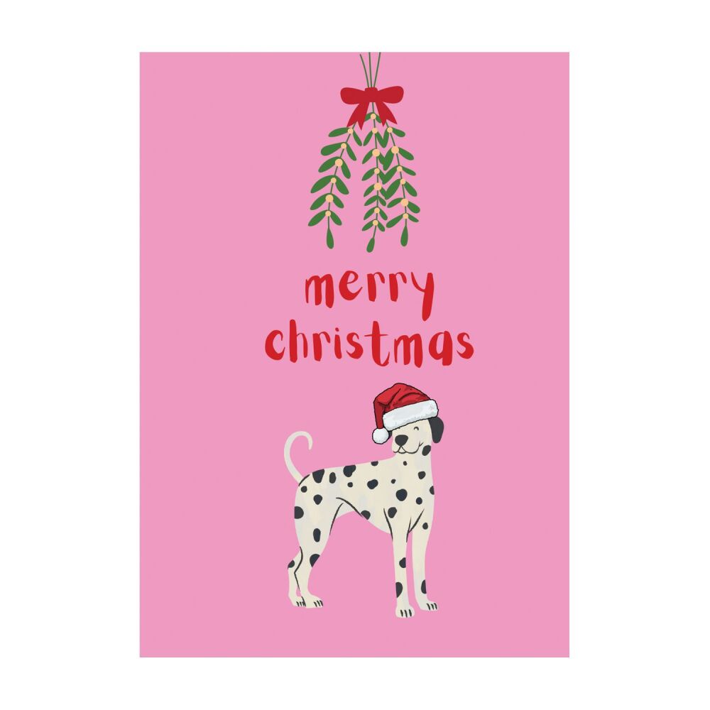 Dalmatian Merry Christmas Greeting Card
