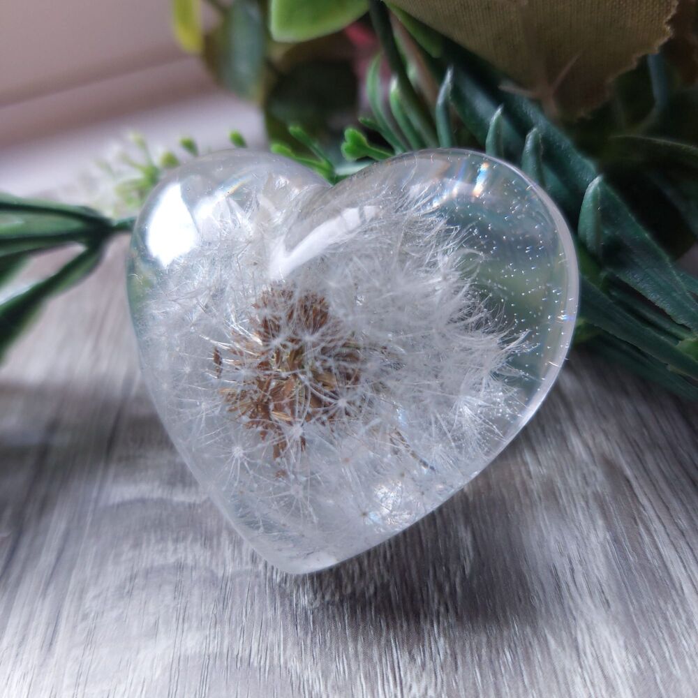 Dandelion Wish Heart Pebble