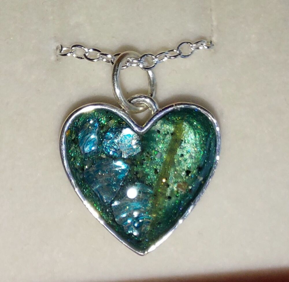 Heart Cremation Ash Pendant