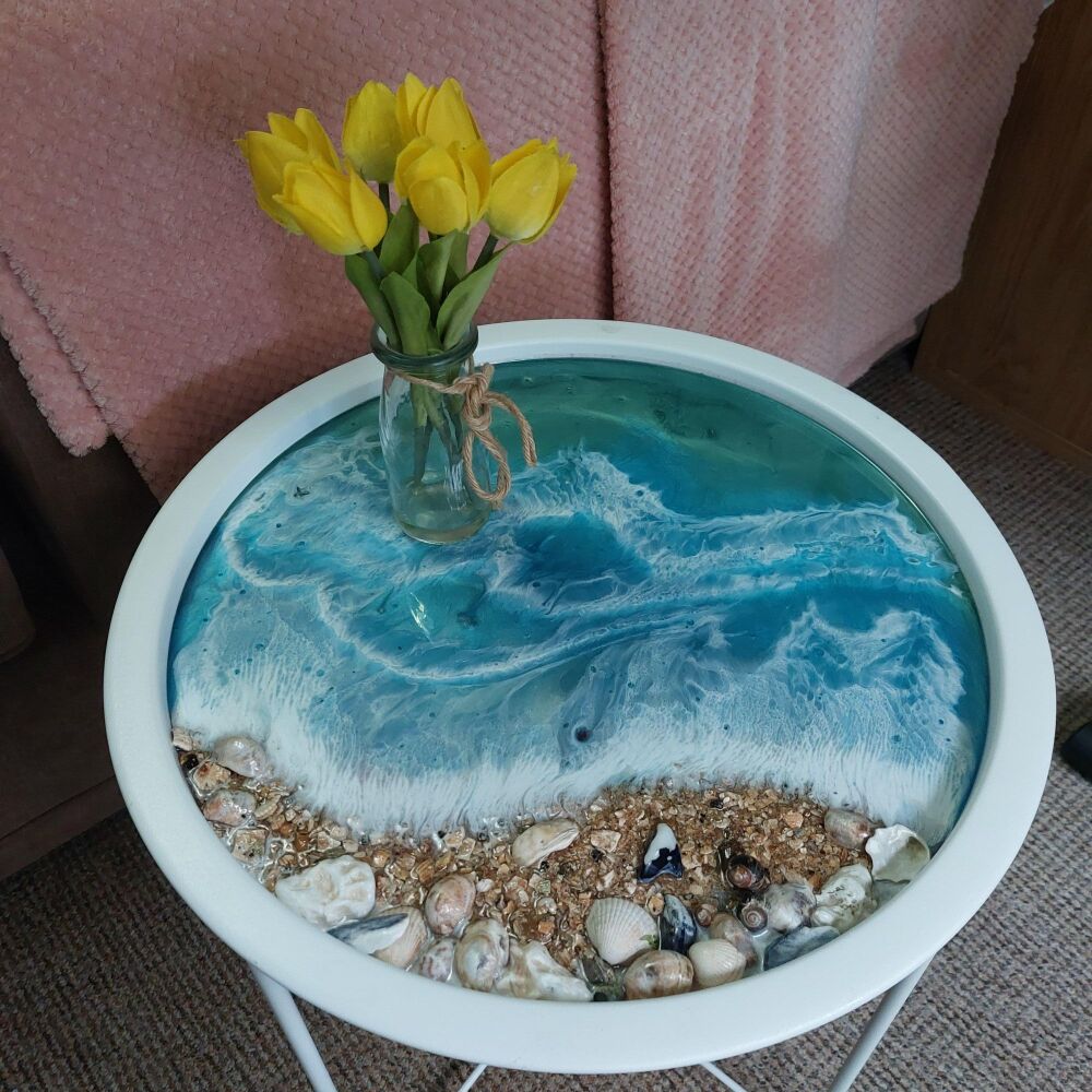 Beach Themed Side Table.