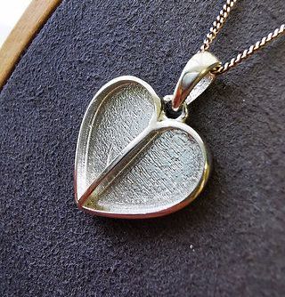 Split Heart Sterling Silver Pendant