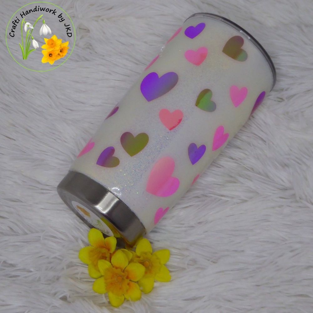 Glitter and Hearts 20oz Coffee Mug Tumbler