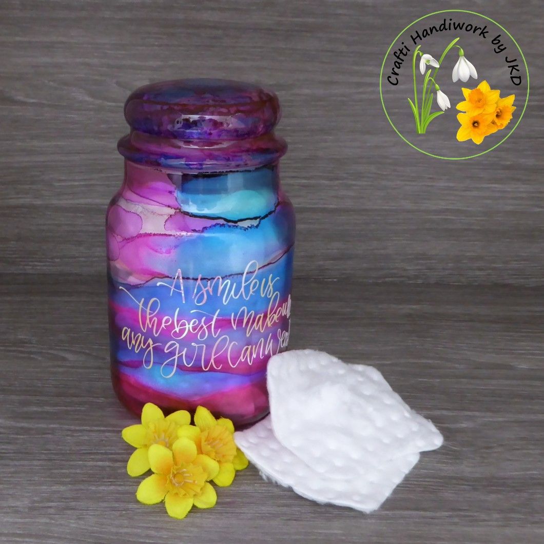 Recycled storage Jar - Decorated with Ink Colours