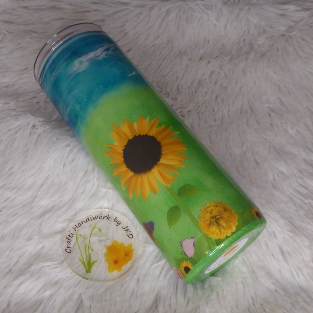 Sunflower 20oz Skinny Stainless Steel Tumbler