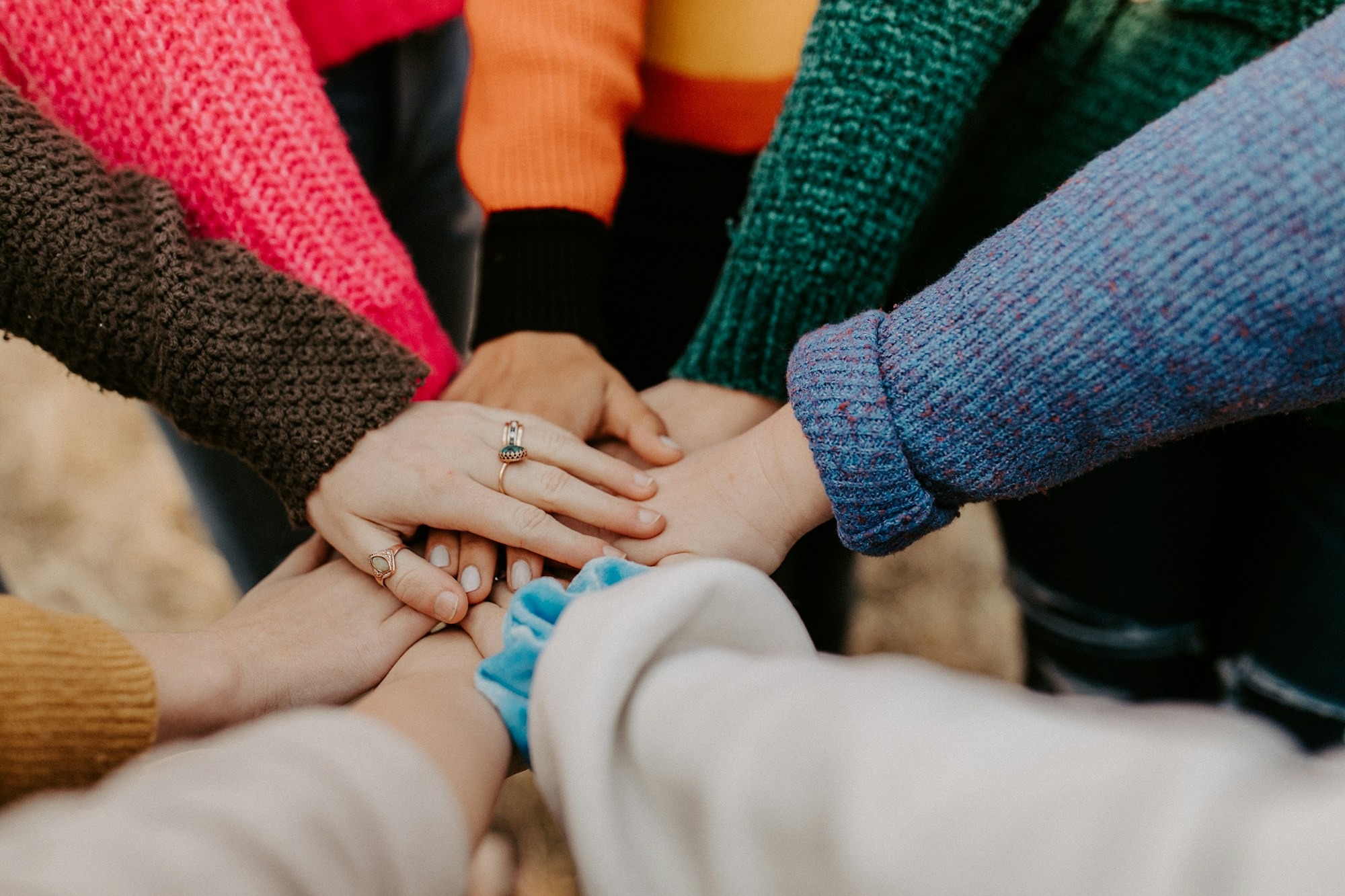 image of hands touching