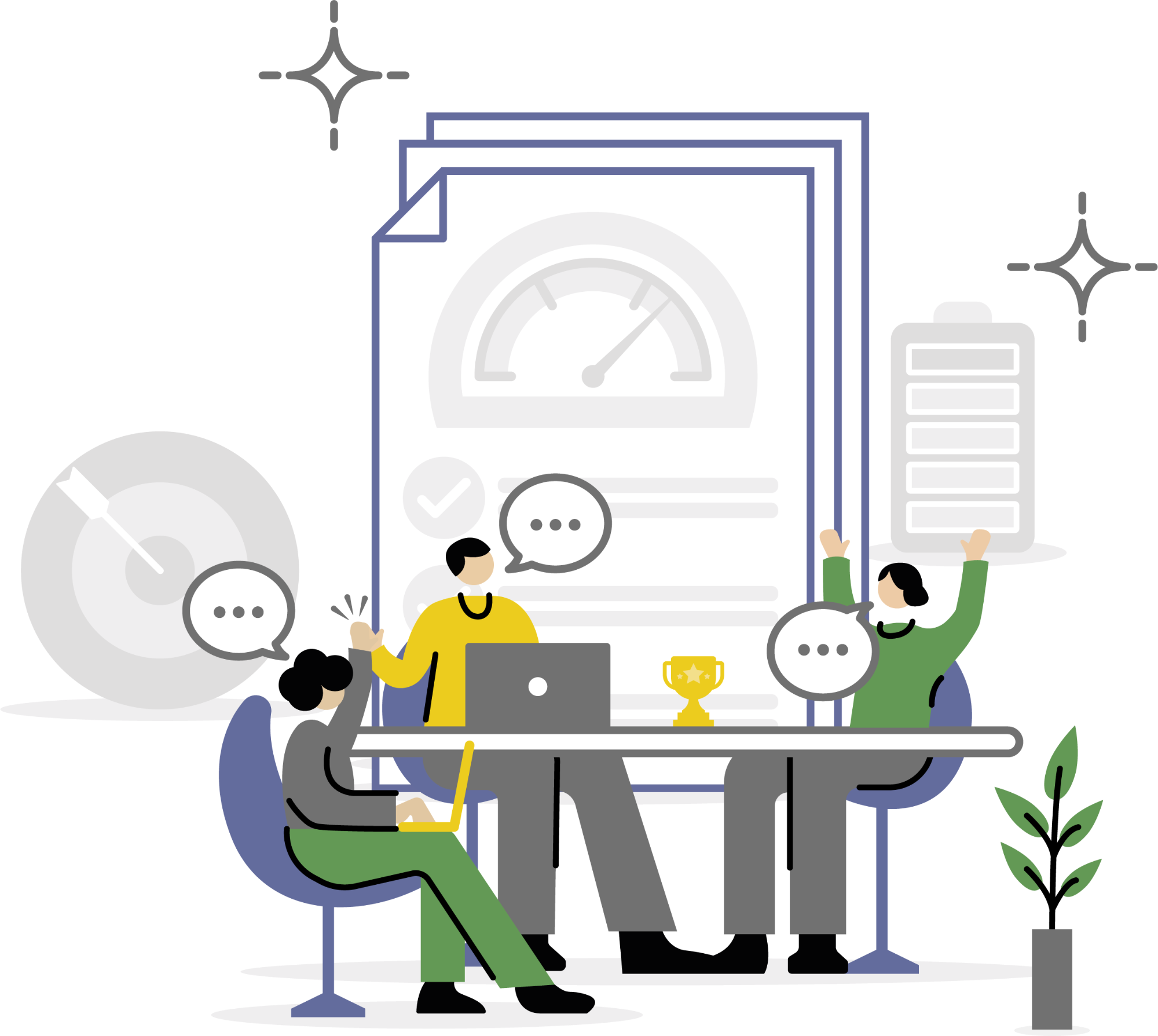 Illustration representing culture improvement