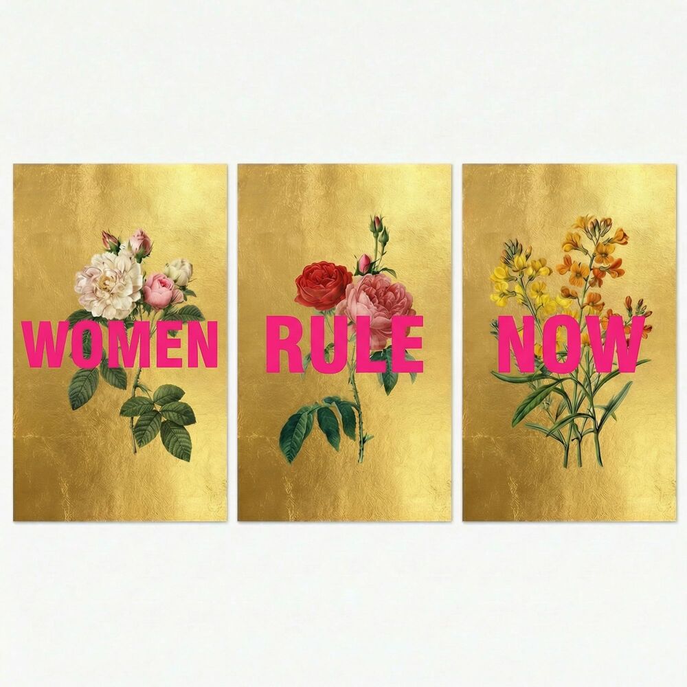 WOMEN RULE NOW (no gold leaf)