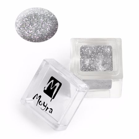 Coloured Acrylic Glitter collection 106  Silver Shimmer 3.5g