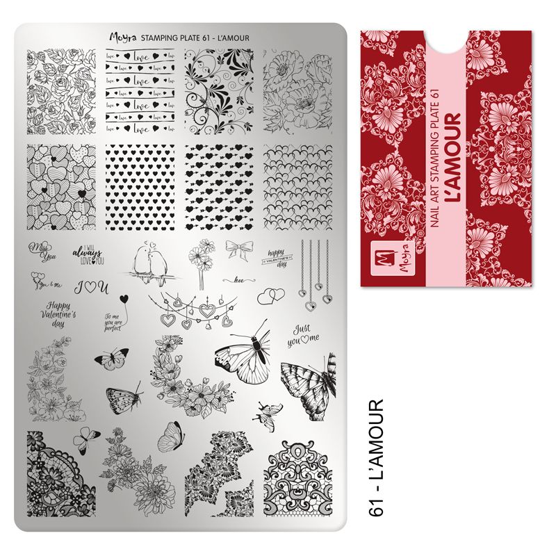 Stamping plate 61 - L'Amour