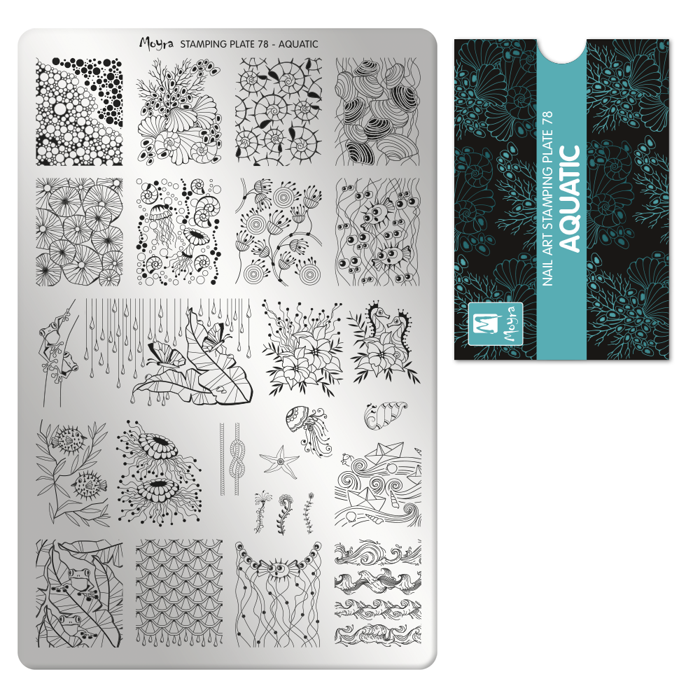 Moyra Stamping Plate 078 Aquatic