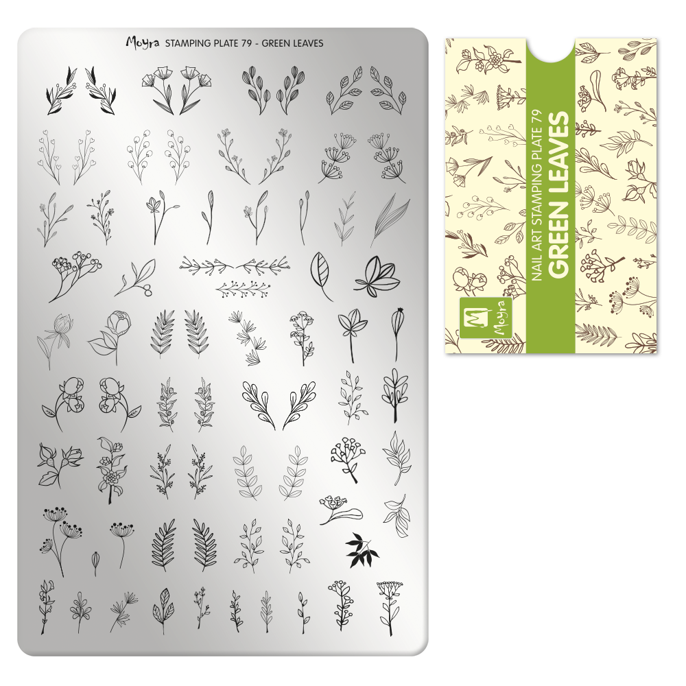 Stamping Plate 79 Green Leaves