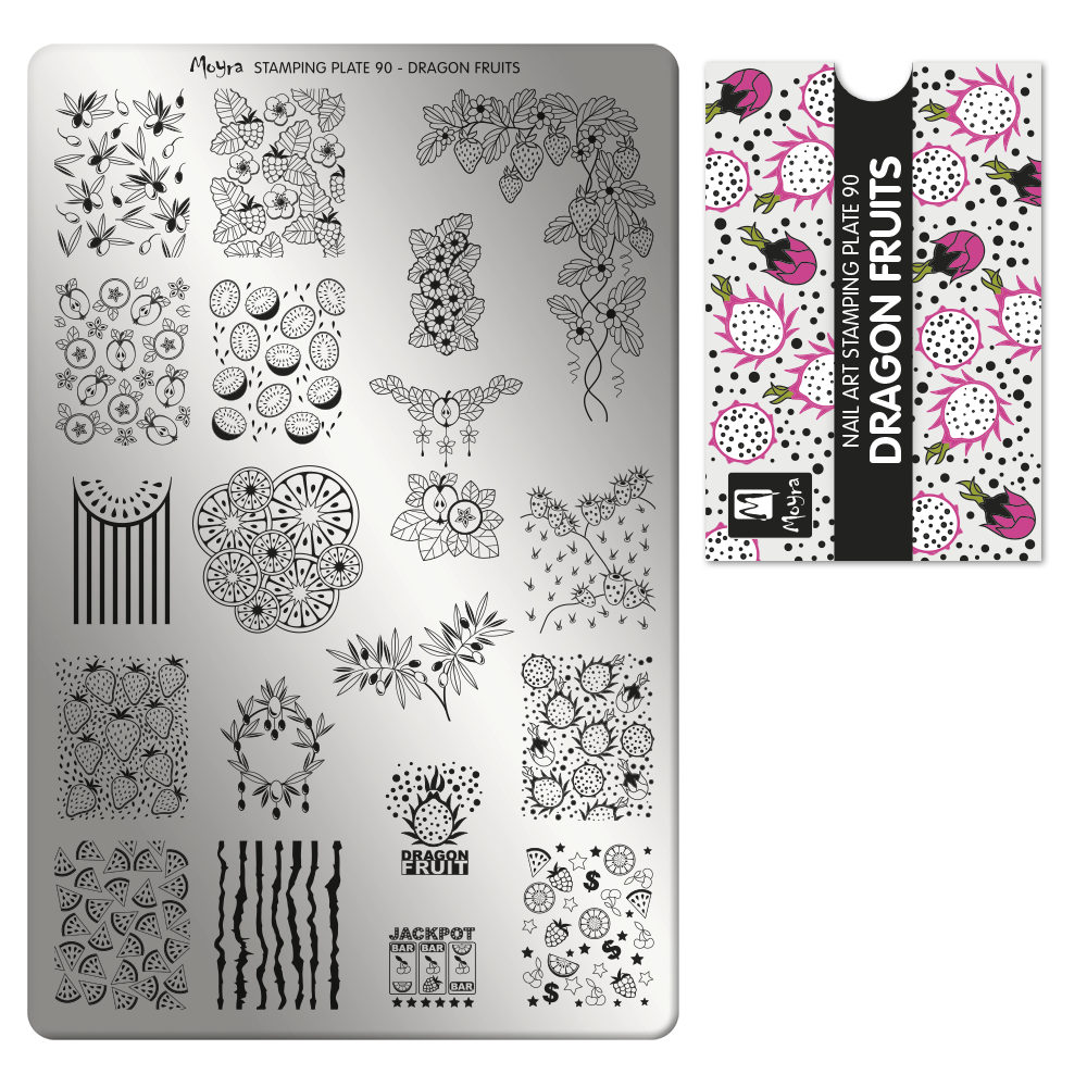 Stamping plate 90 Dragon Fruits